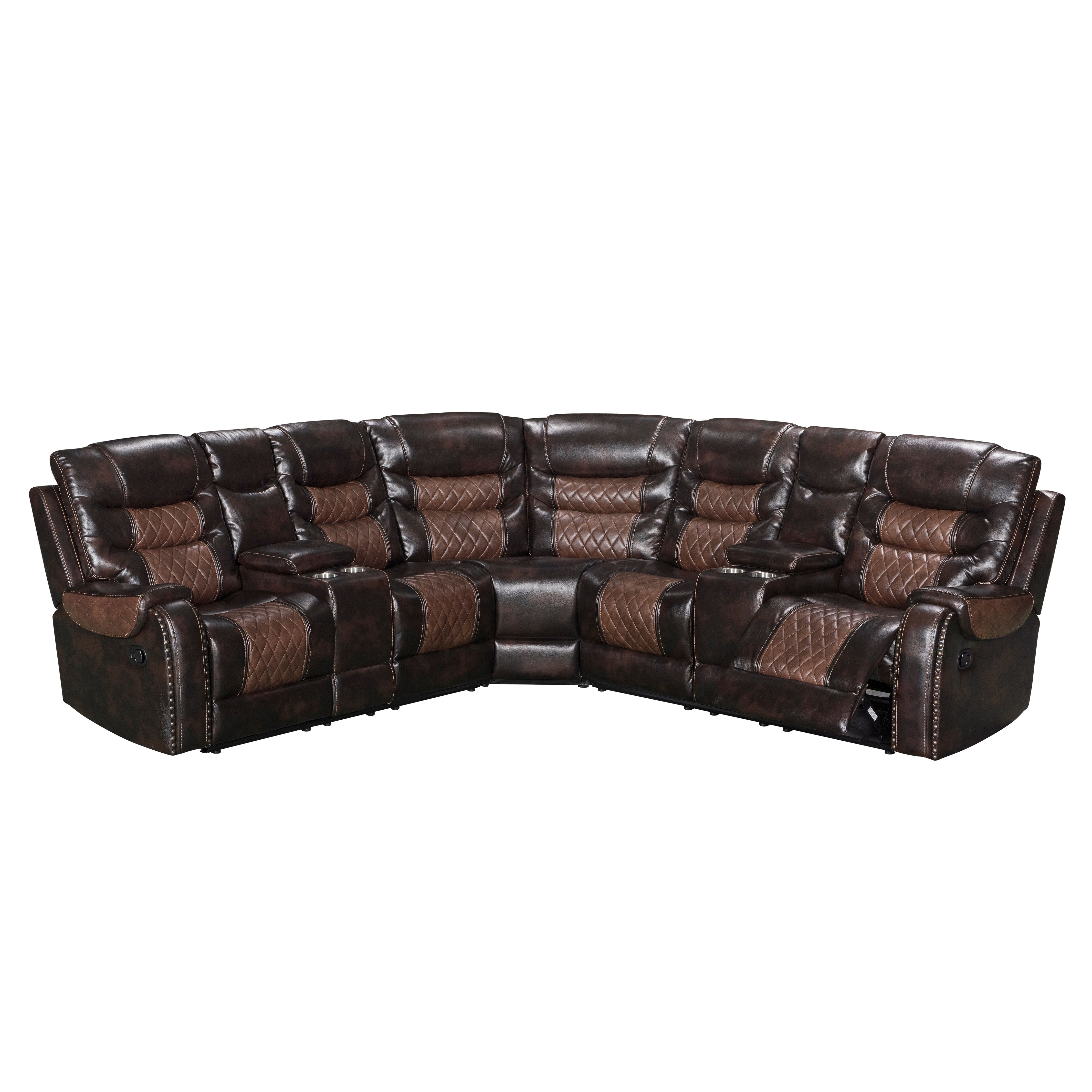 Phoenix II Brown Air Leather Reclining Set, view 6