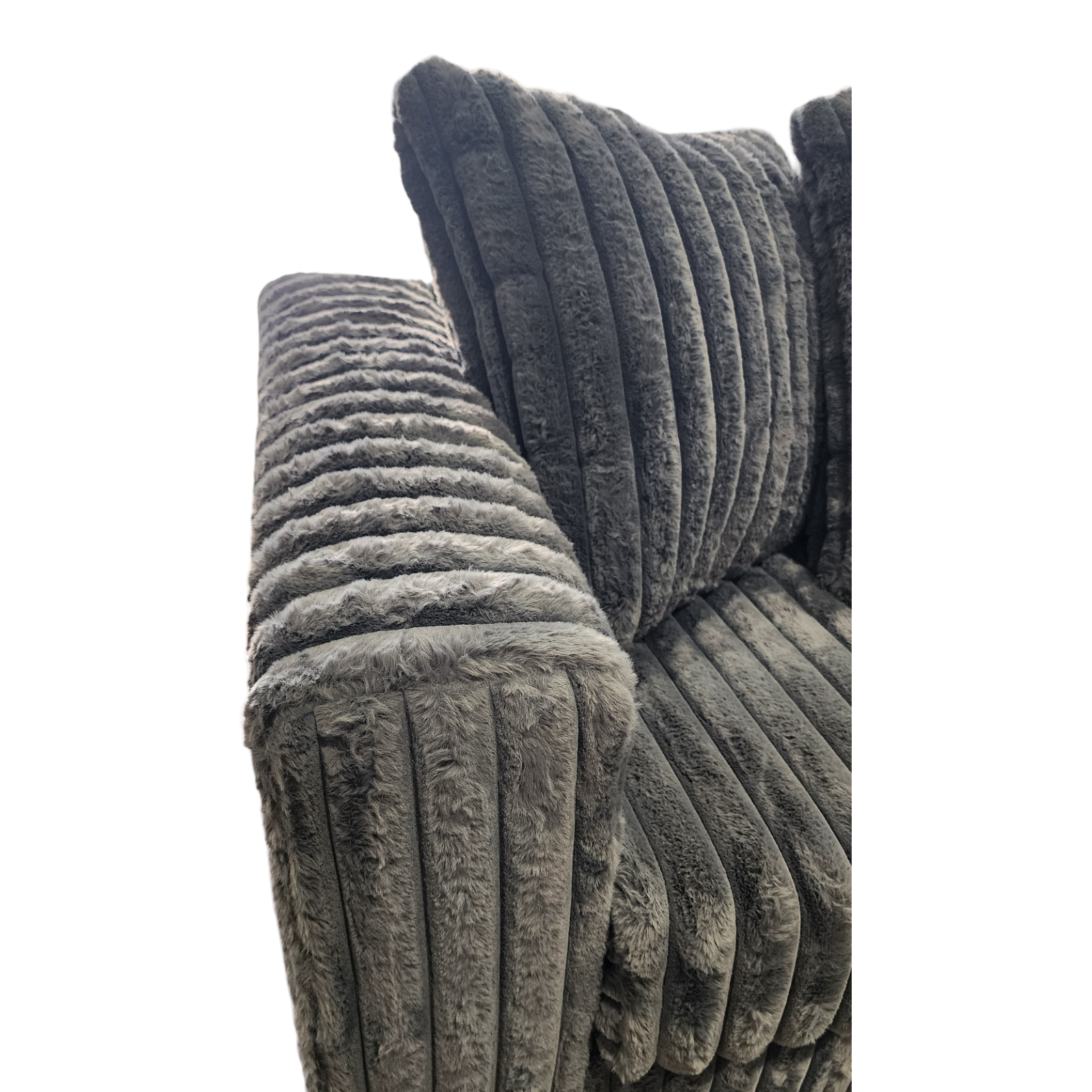 Gia Gray Corduroy Sectional with Chaise, view 3