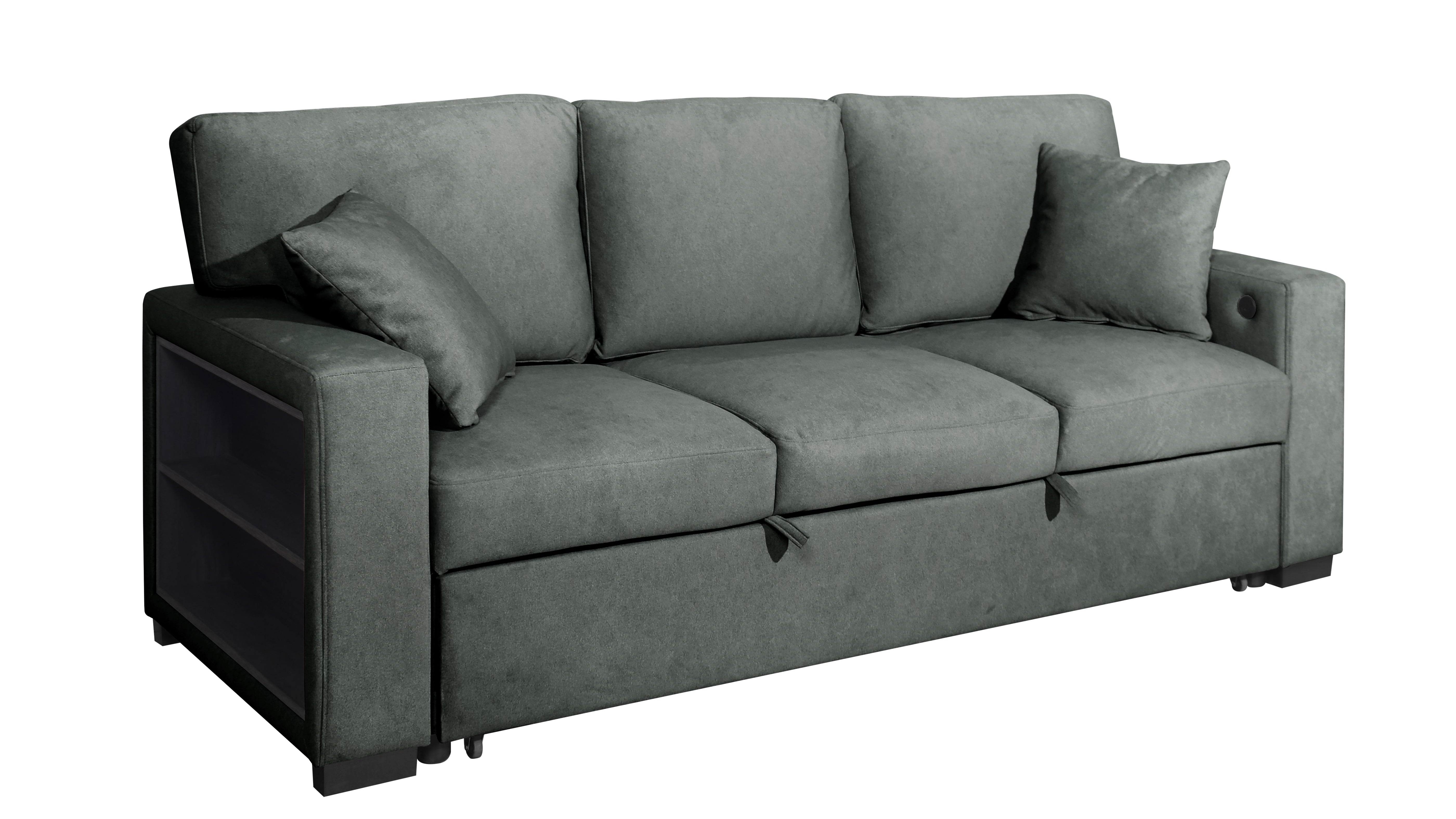 Bexley Gray Sofa and Loveseat Set with Bookcase Arms, view 4