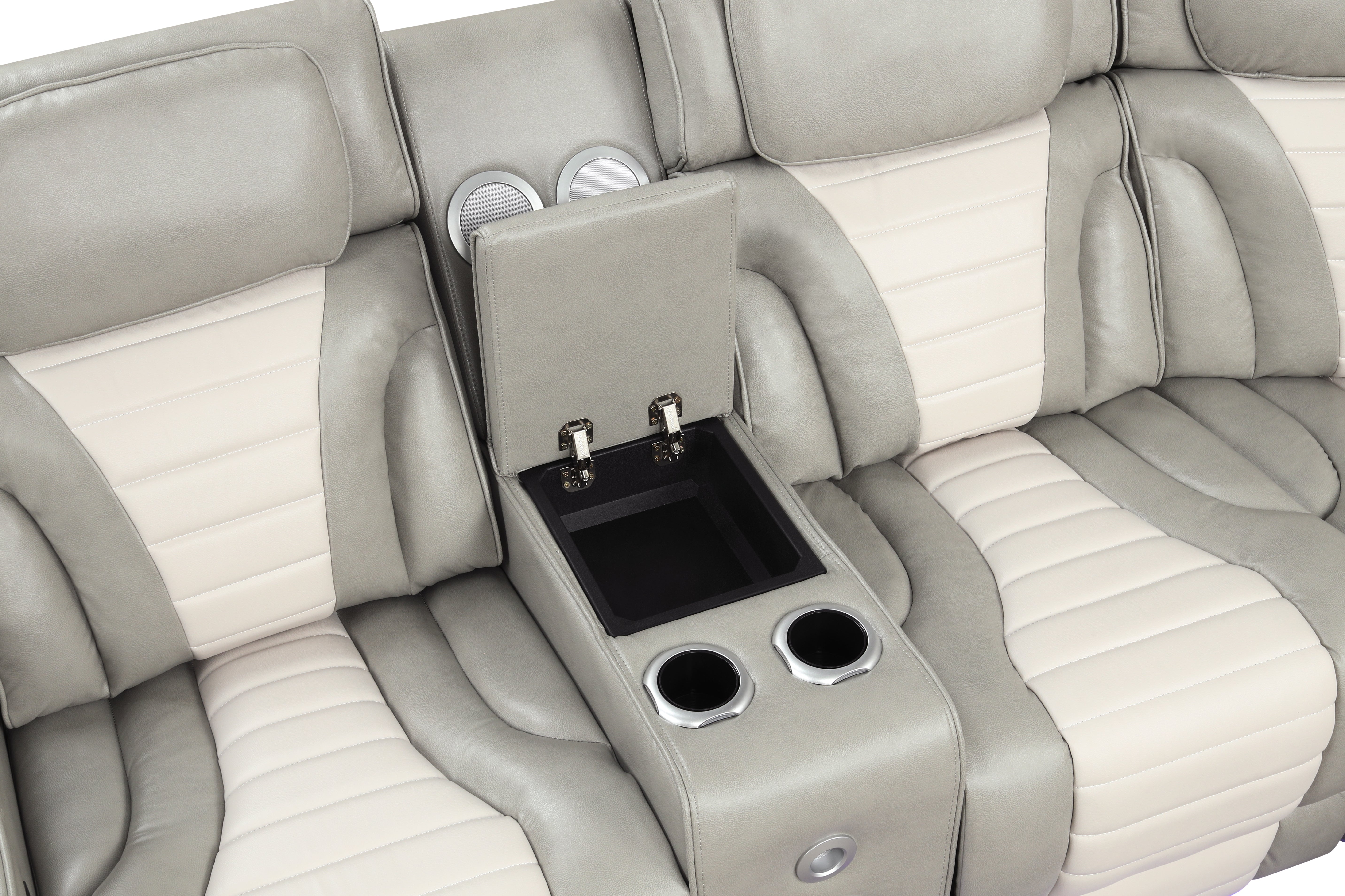 Robin Gray Power Reclining Sectional with Bluetooth Speakers and LED Lights, view 5