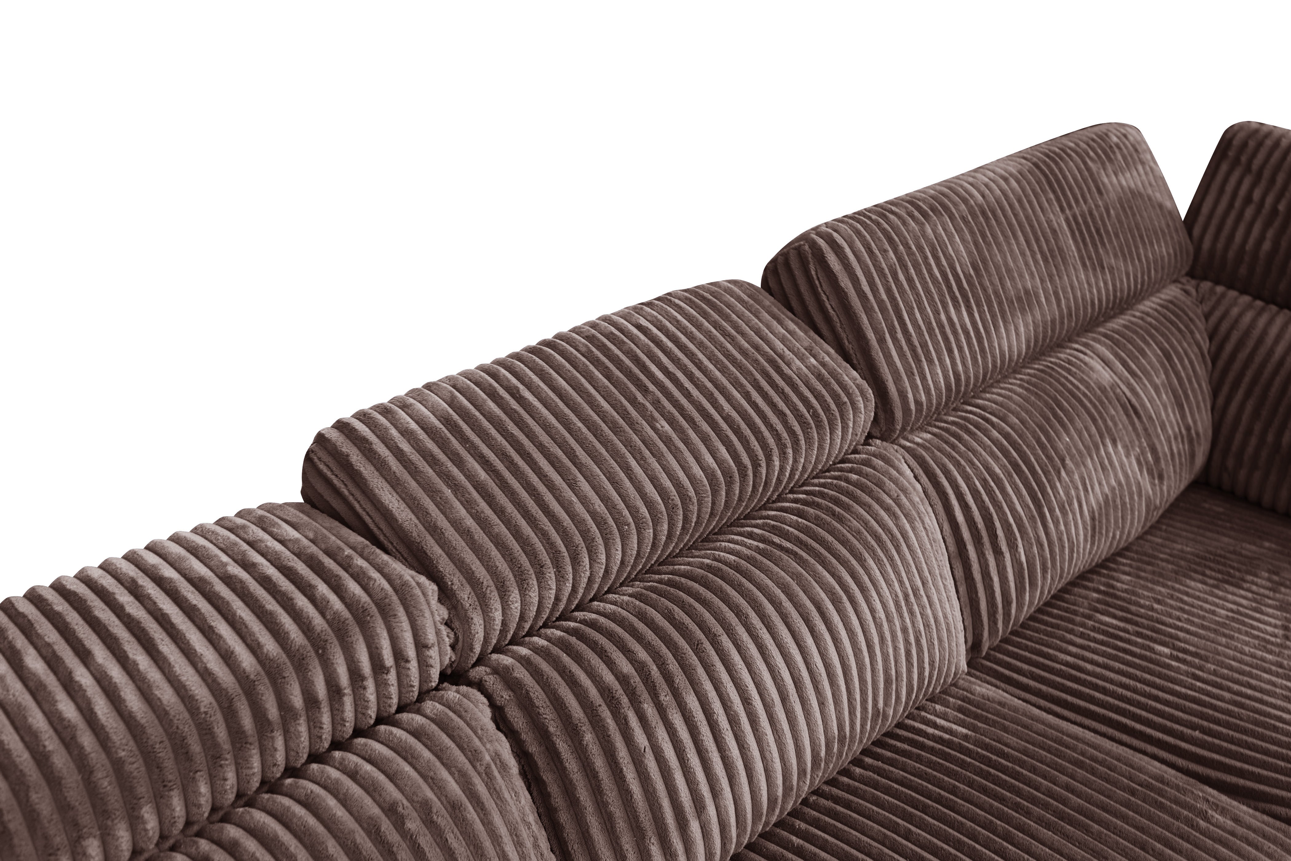 Yash Brown Corduroy Power Reclining Sectional with Storage Console, view 5