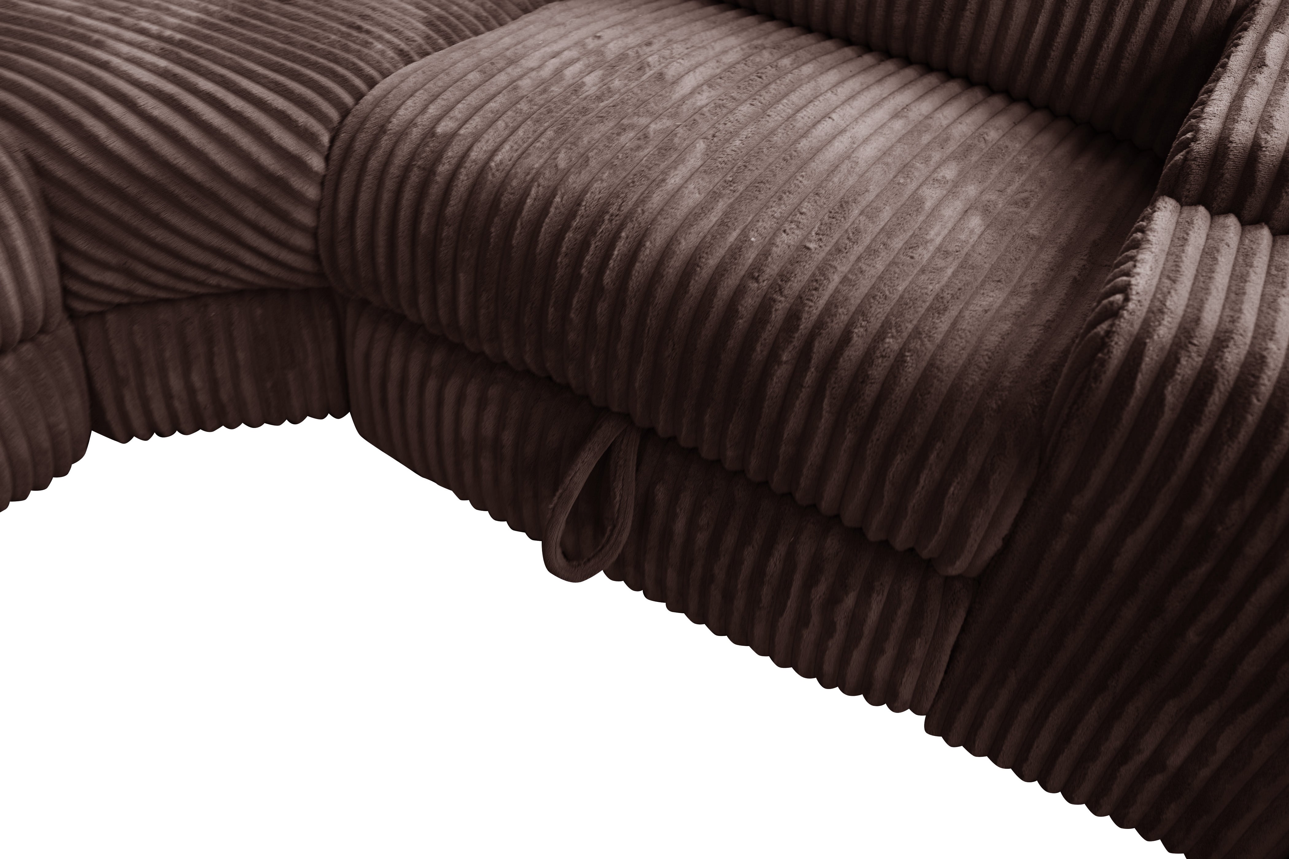 Yash Brown Corduroy Power Reclining Sectional with Storage Console, view 7