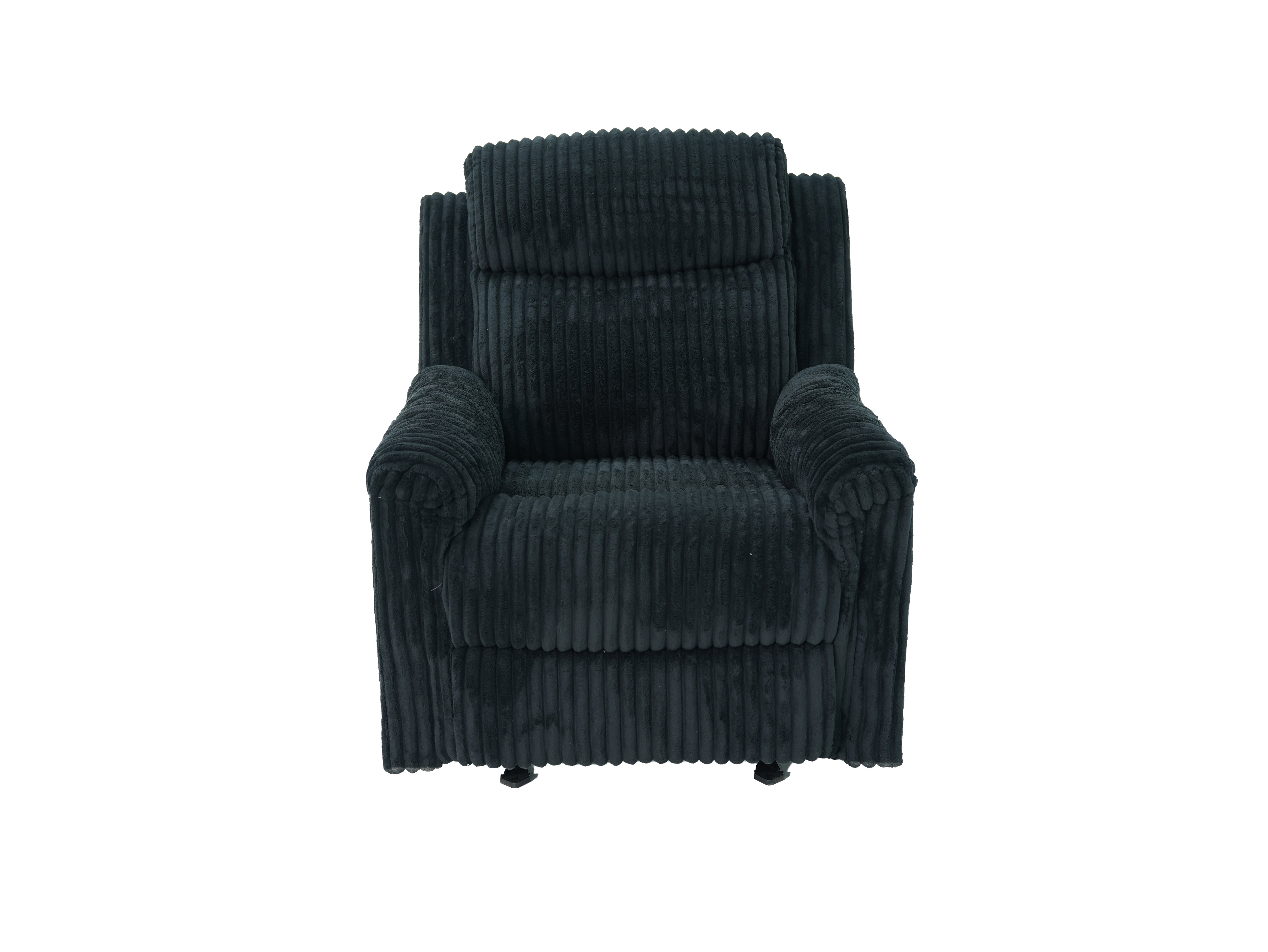 Grace Black Corduroy Reclining Set, view 5