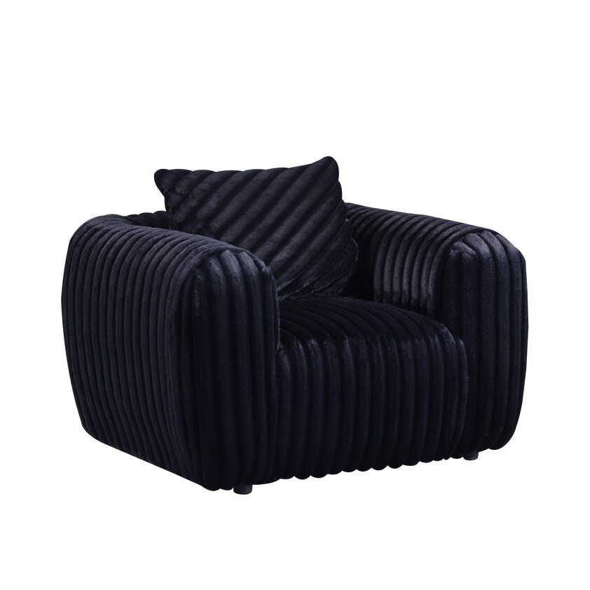 Eli Black Sofa and Loveseat Set, view 5