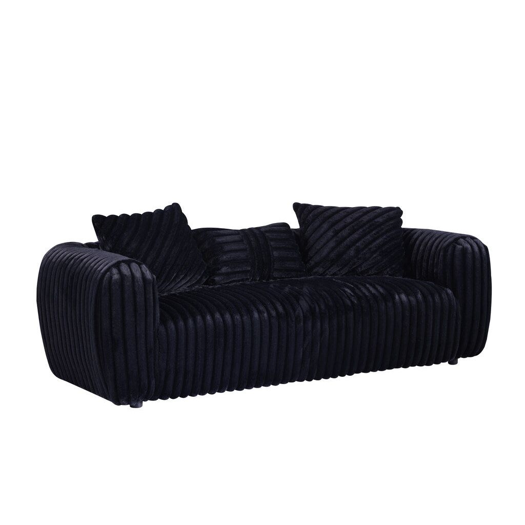 Eli Black Sofa and Loveseat Set, view 3
