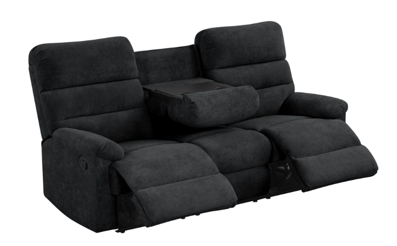 ALBERT BLACK 3PC RECLINING SET IN PERFORMANCE FABRIC