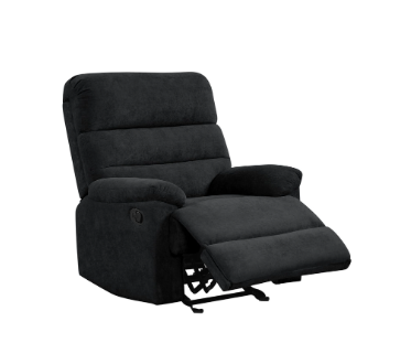 ALBERT BLACK 3PC RECLINING SET IN PERFORMANCE FABRIC