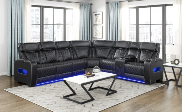 FAIRWAY BLACK POWER RECLINING SECTIONAL
