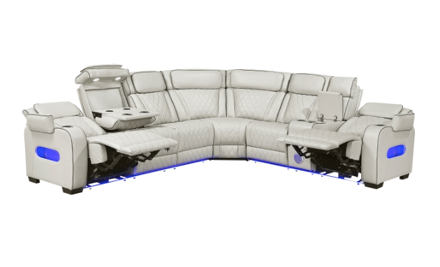 FAIRWAY GRAY POWER RECLINING SECTIONAL