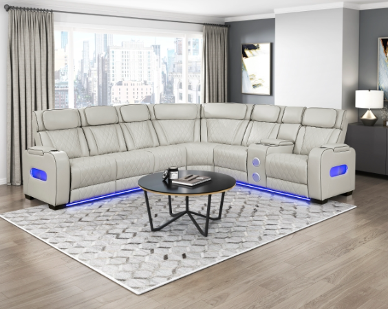 FAIRWAY GRAY POWER RECLINING SECTIONAL