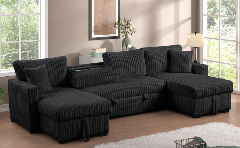 ESSENTIALS BLACK COMPLETE 3 ROOM PACKAGE