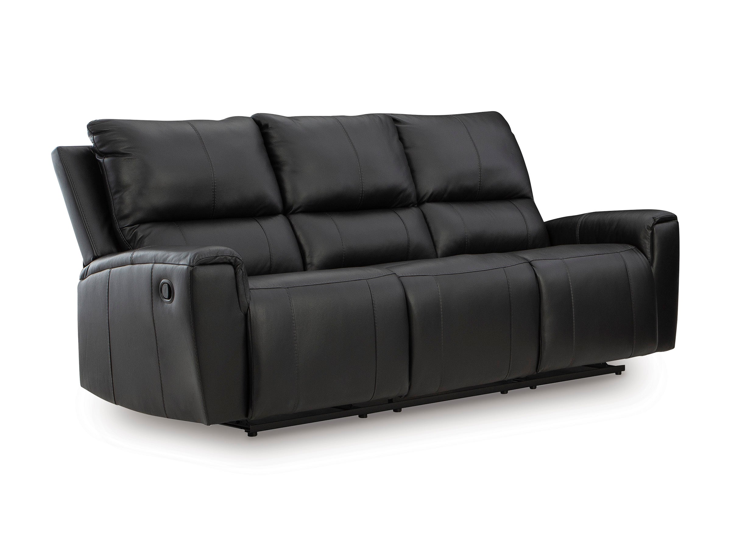 Ashley Glossmore Black Leather Reclining Set, view 7