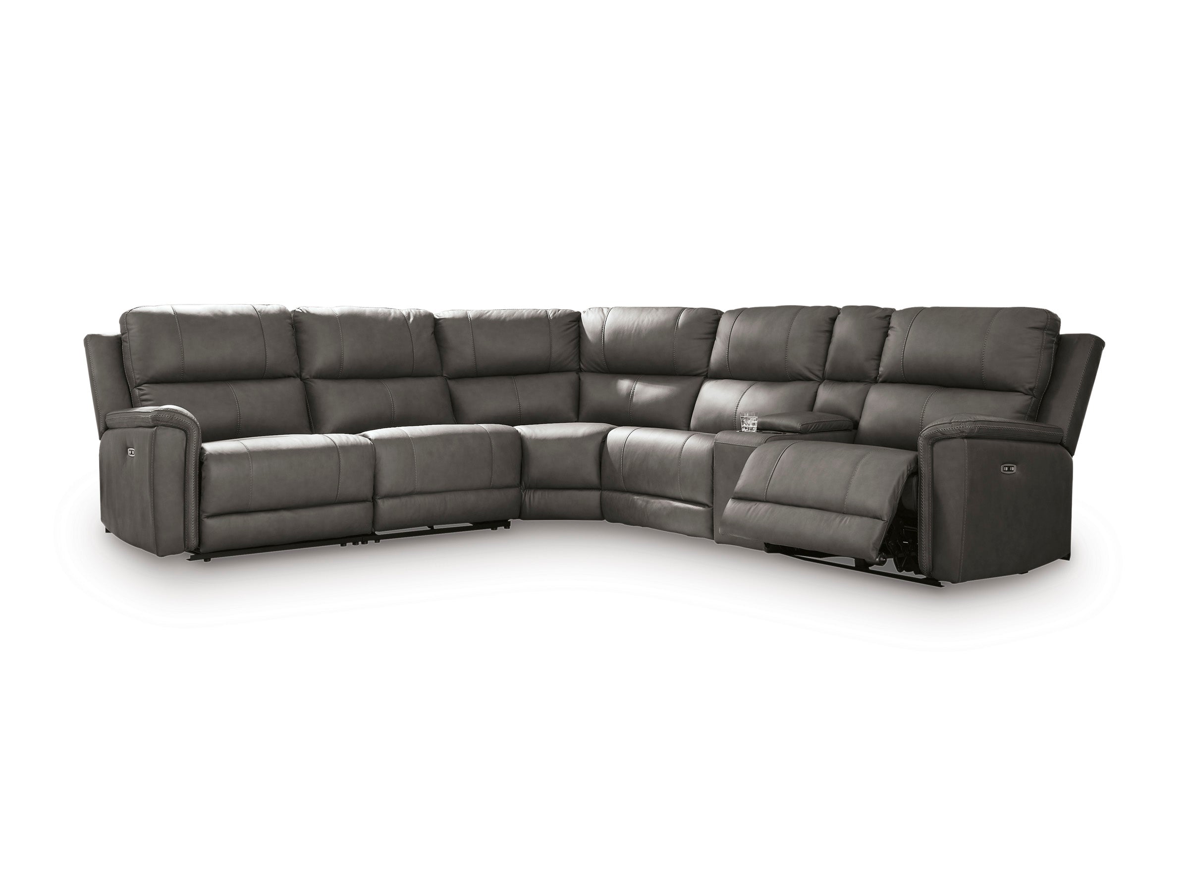 Ashley Bleckley Anchor Power Reclining Sectional with Storage Console, view 2
