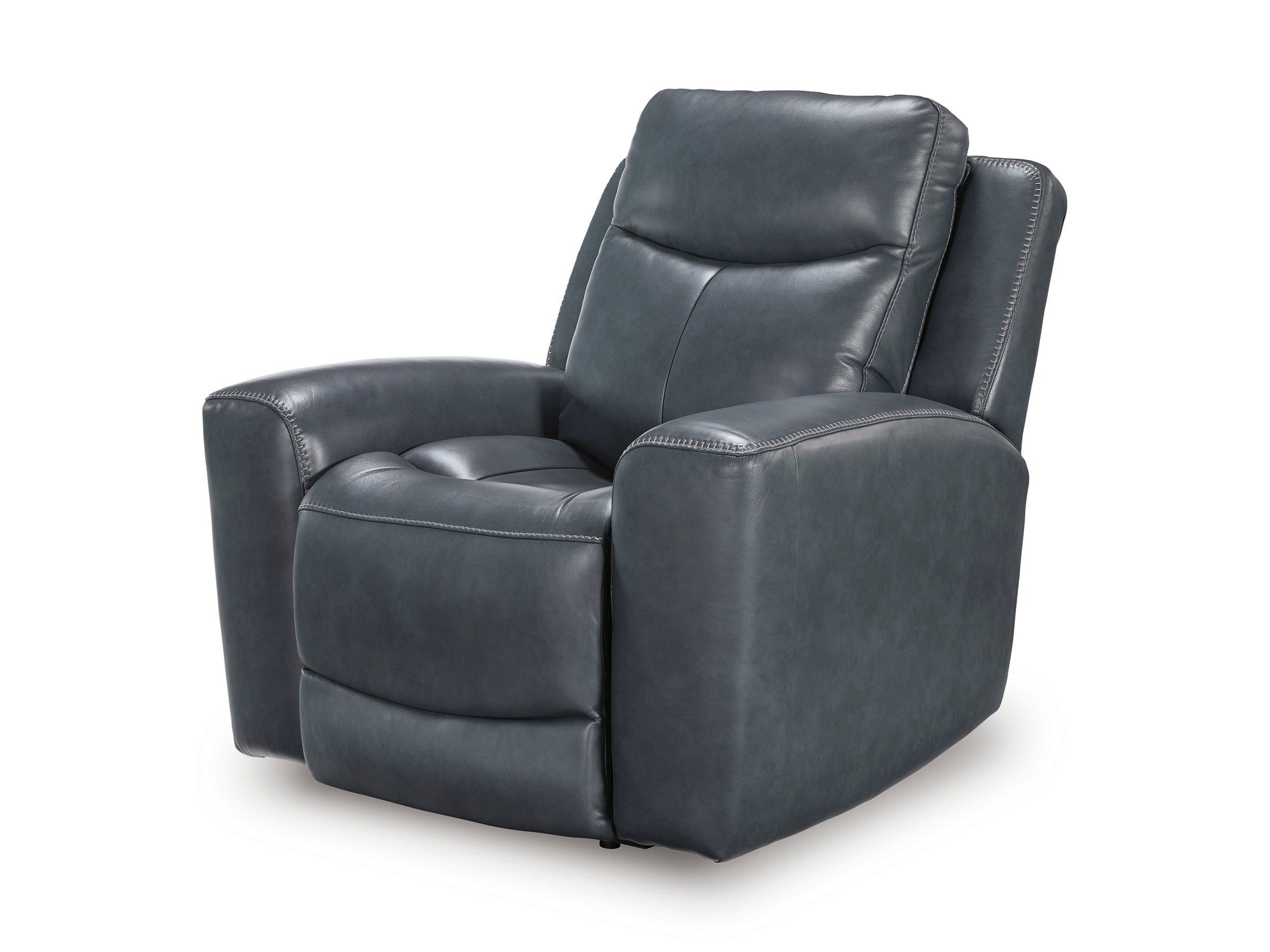 Ashley Next Move Admiral Blue Leather Power Reclining Set, view 7
