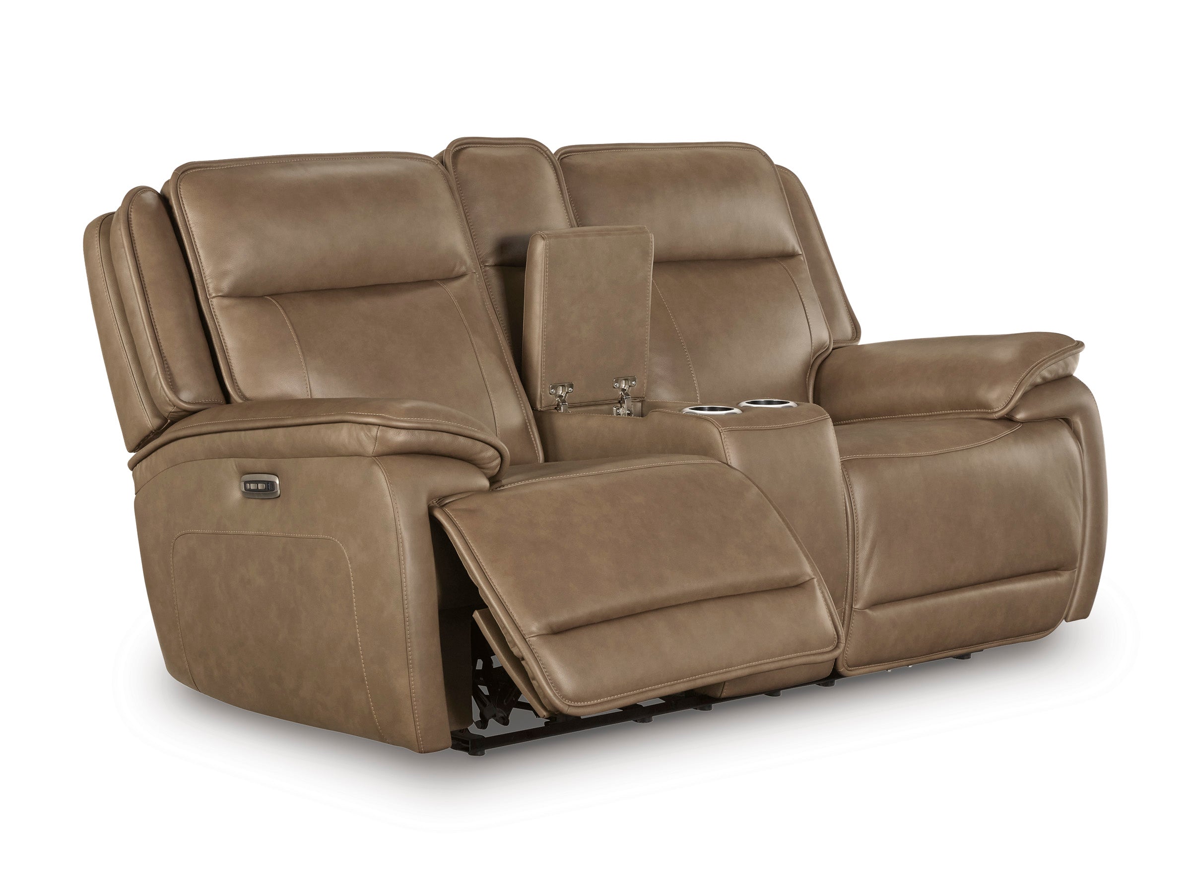 Ashley Glencroft Sahara Leather Power Reclining Set, view 3