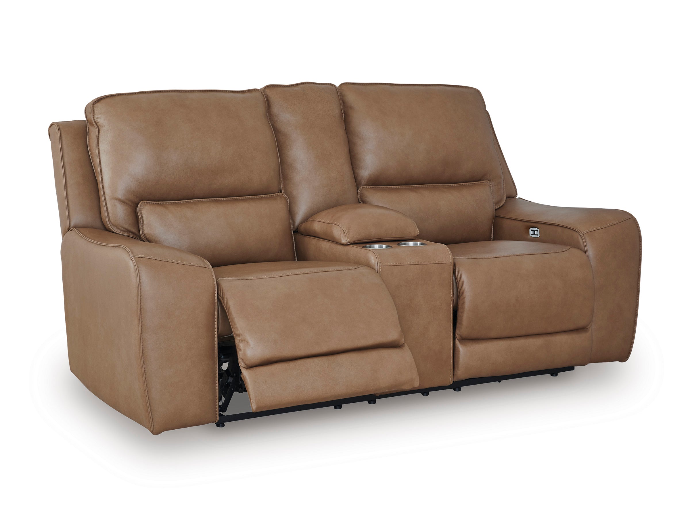 Ashley DeepWakes Caramel Leather Power Reclining Set, view 5