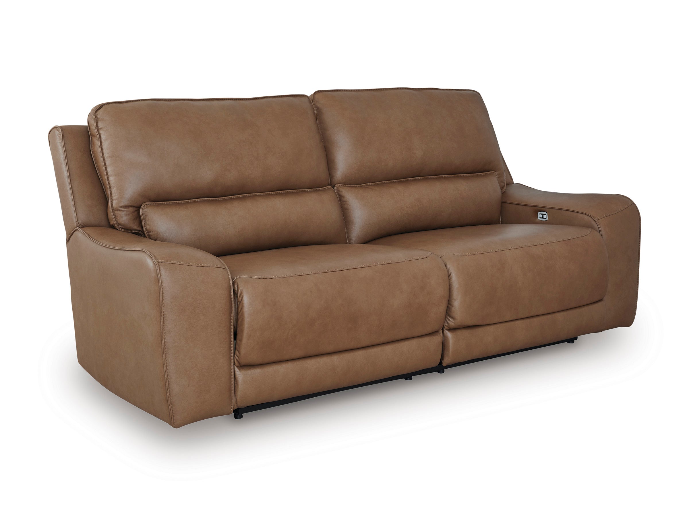 Ashley DeepWakes Caramel Leather Power Reclining Set, view 4