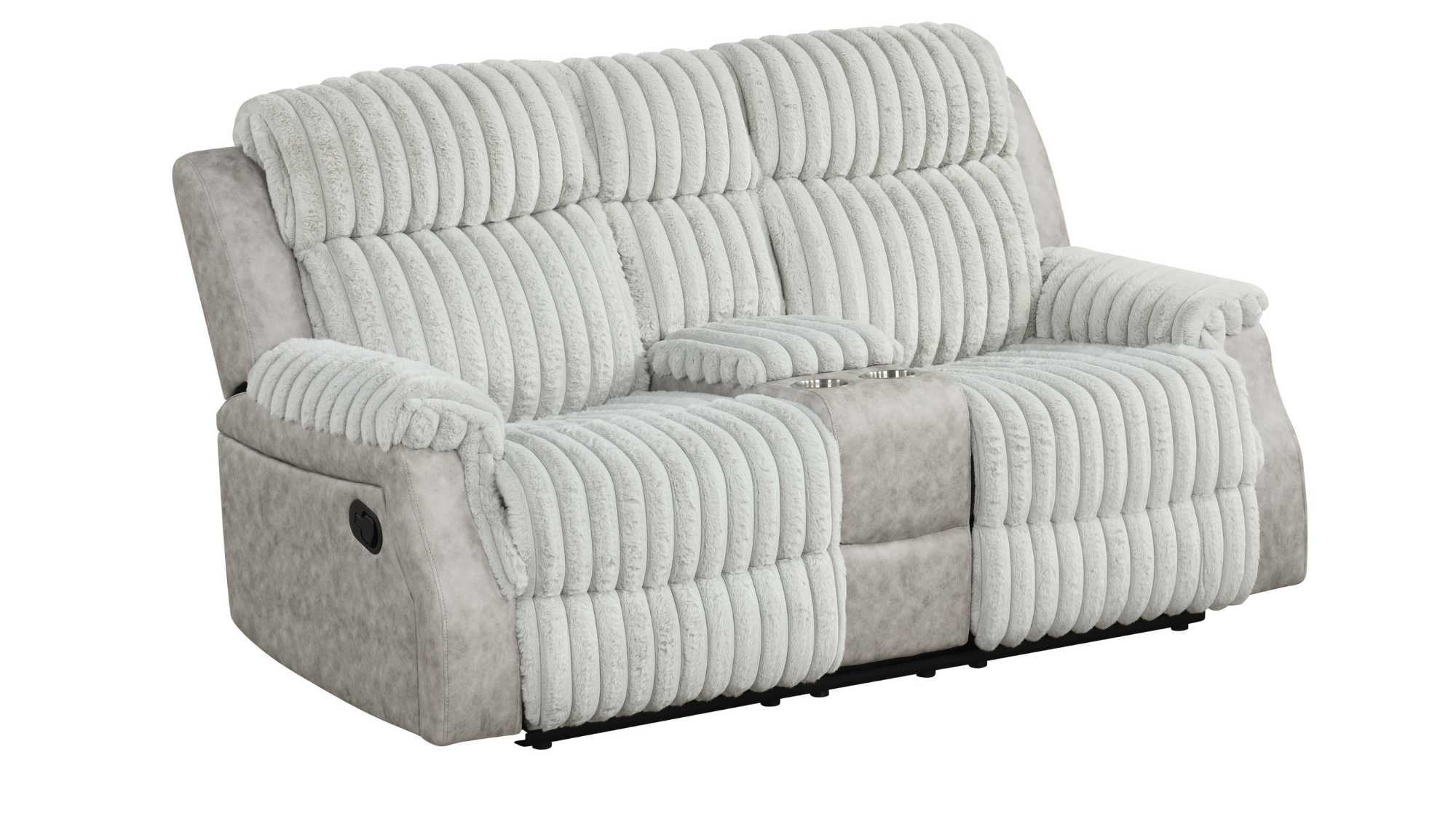 Willow Gray Reclining Set with Glider Recliner and Console, view 4
