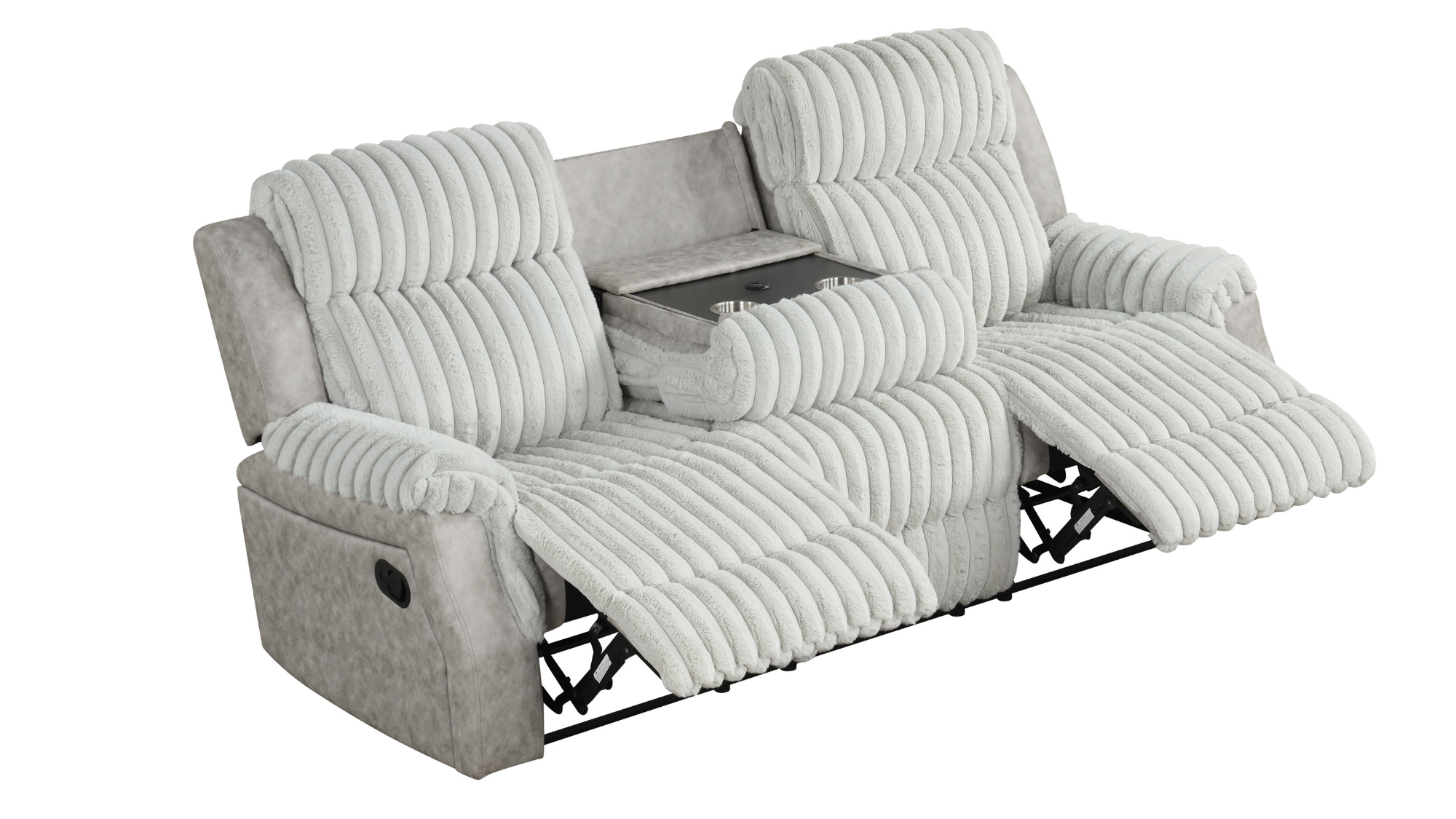 Willow Gray Reclining Set with Glider Recliner and Console, view 2