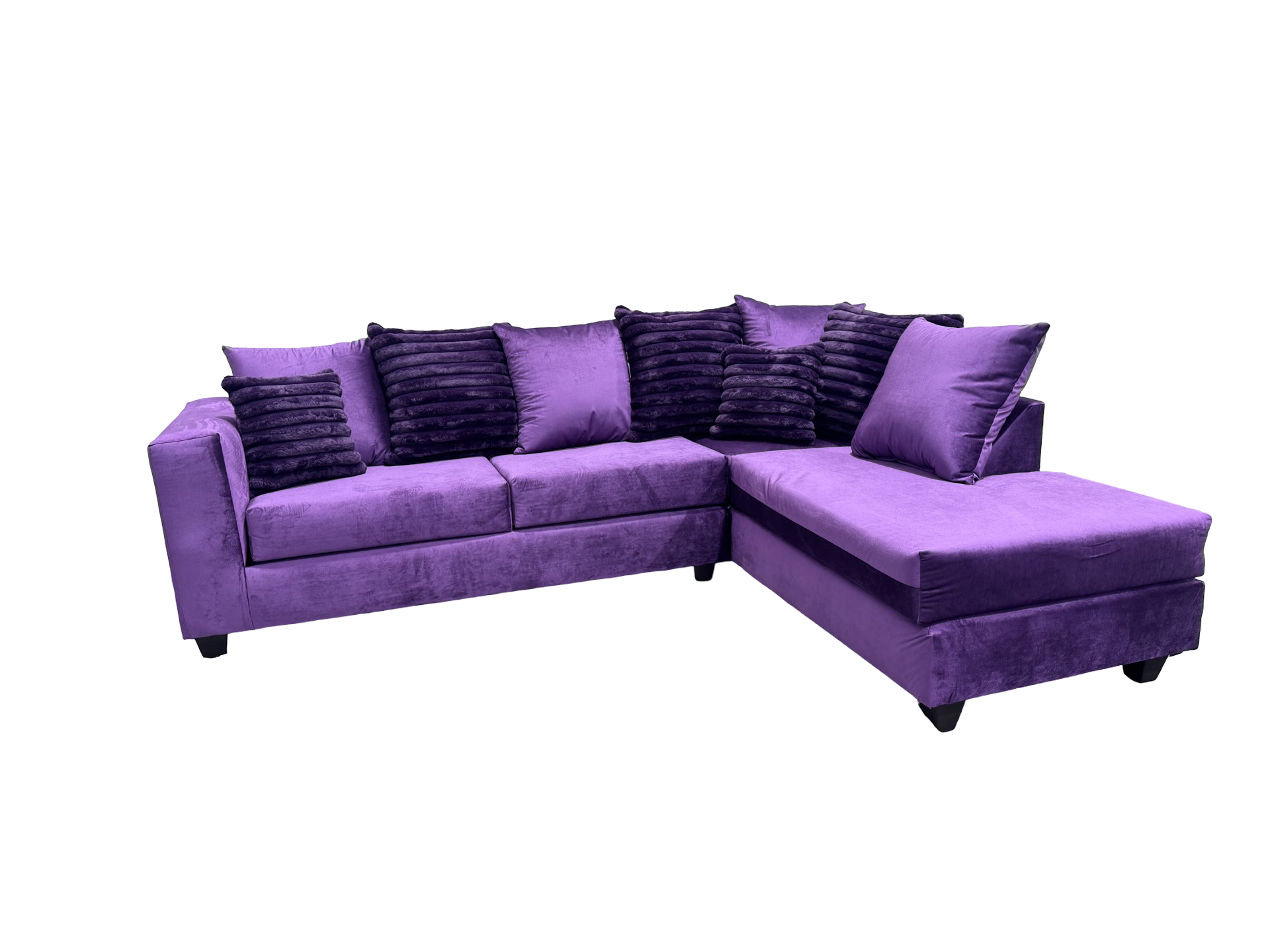 Kora Purple Sectional with Chaise, view 3