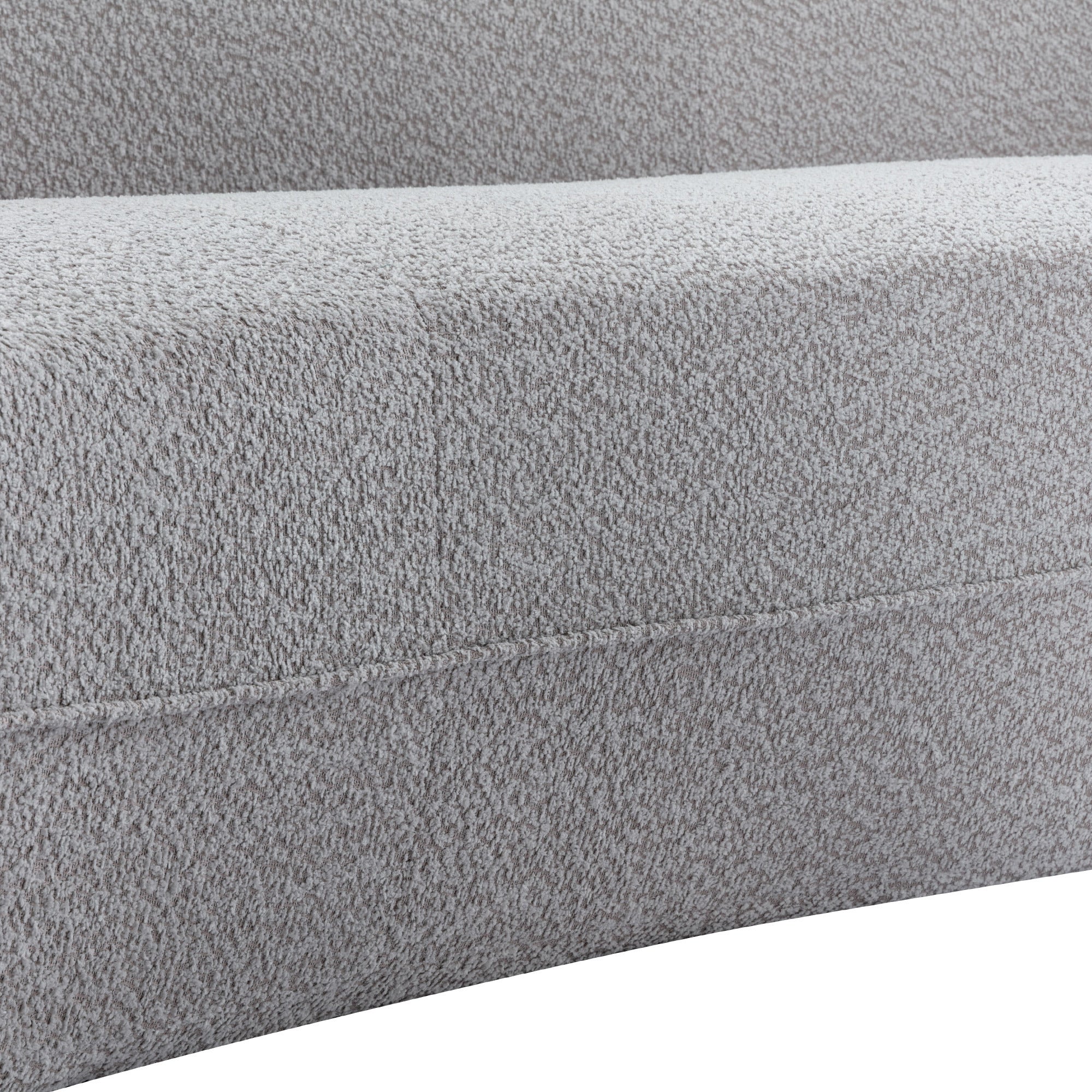 109.4" Grey Curved Chaise Lounge