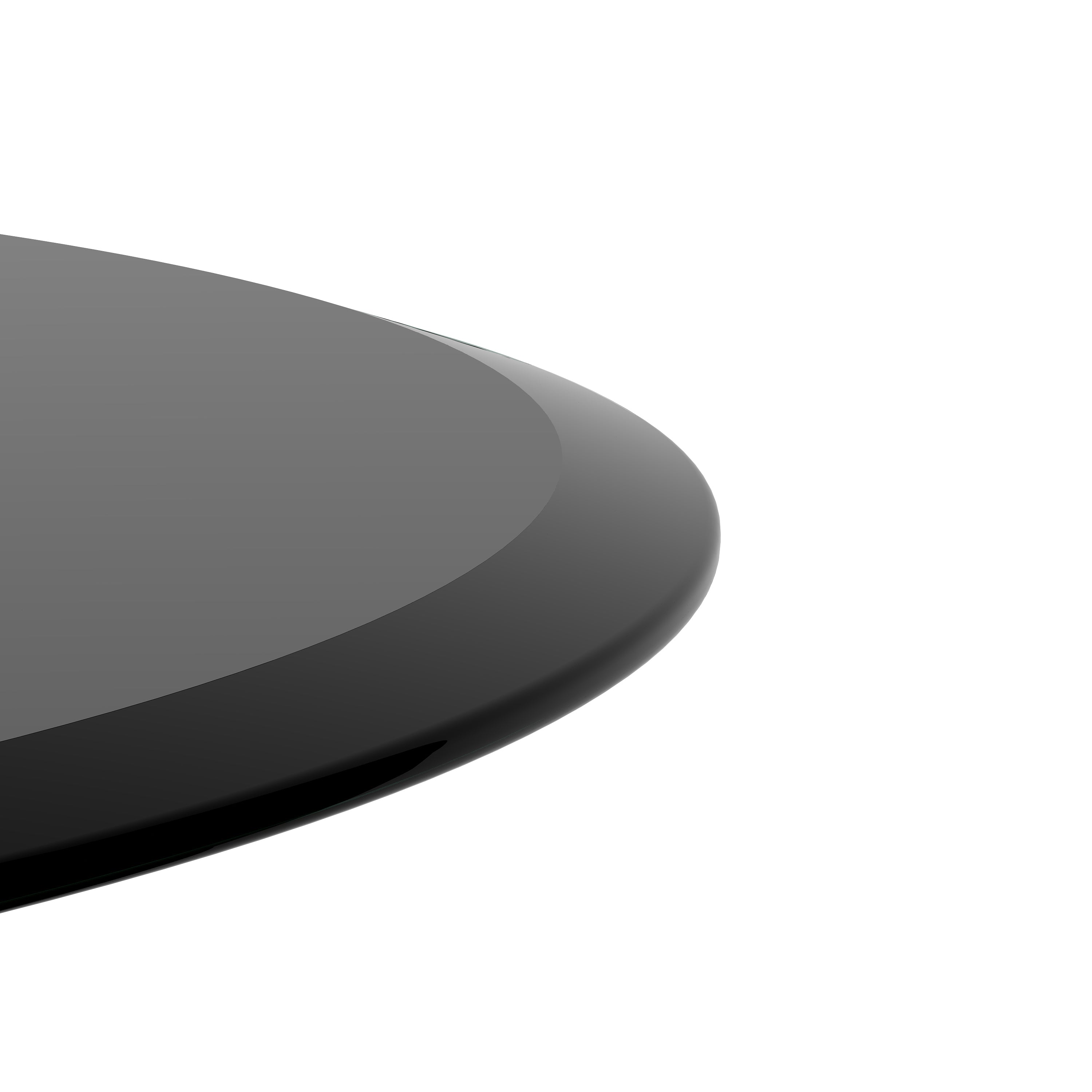 38.6" Inch Round Tempered Glass Table