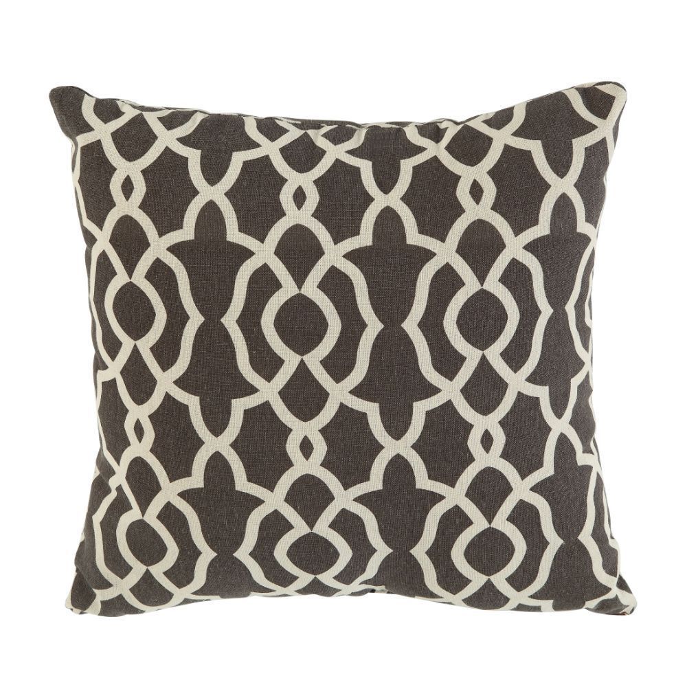 Laurissa Sectional Sofa & Ottoman (2 Pillows) in Charcoal Linen