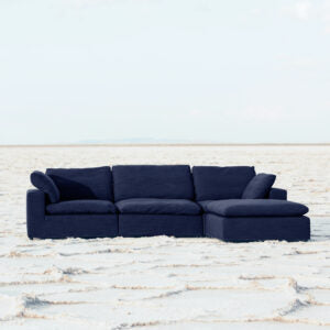 Harper Luxe Navy Sectional - 7 seat Configuration