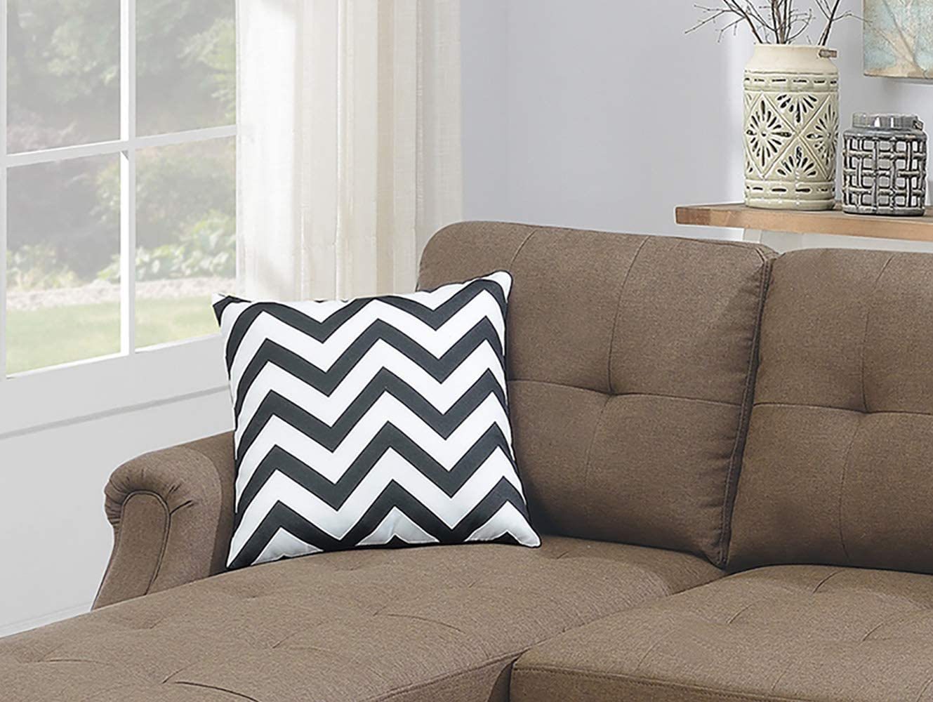 Light Coffee Reversible Corner Sectional