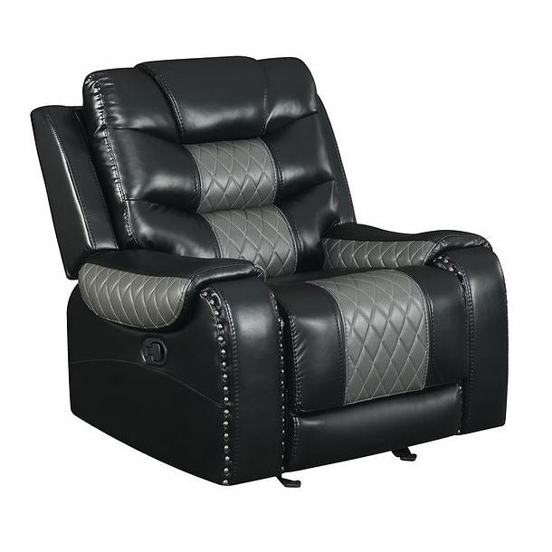 Phoenix II Black Air Leather Reclining Set, view 2