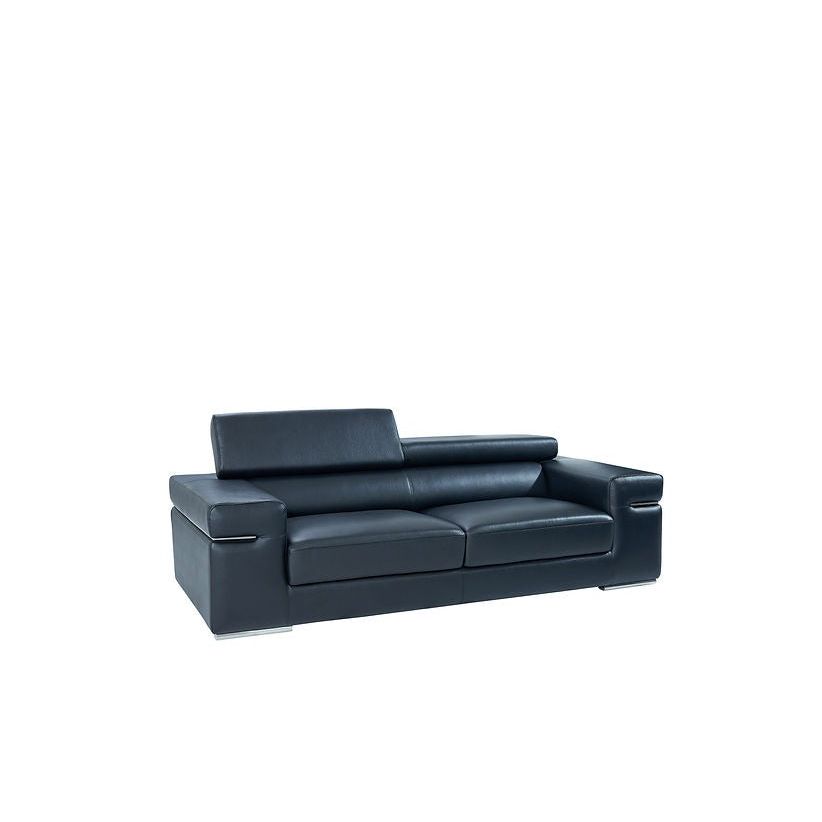 Soho Black Italian Leather Match Sofa and Loveseat Set, view 5