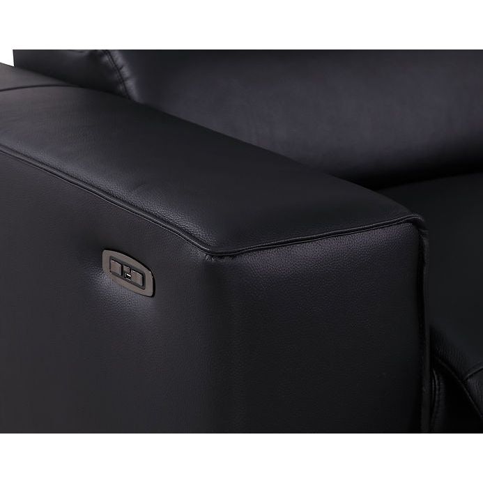 Picasso Black Italian Leather Match 7-Piece Power Reclining Sectional, view 4