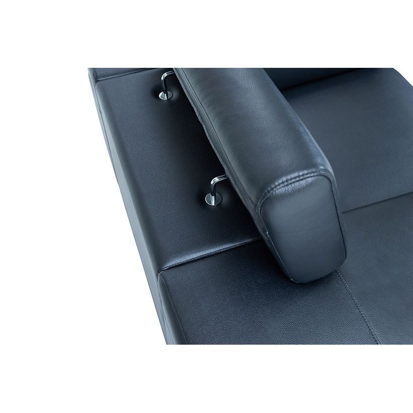 Soho Black Italian Leather Match Sofa and Loveseat Set, view 2