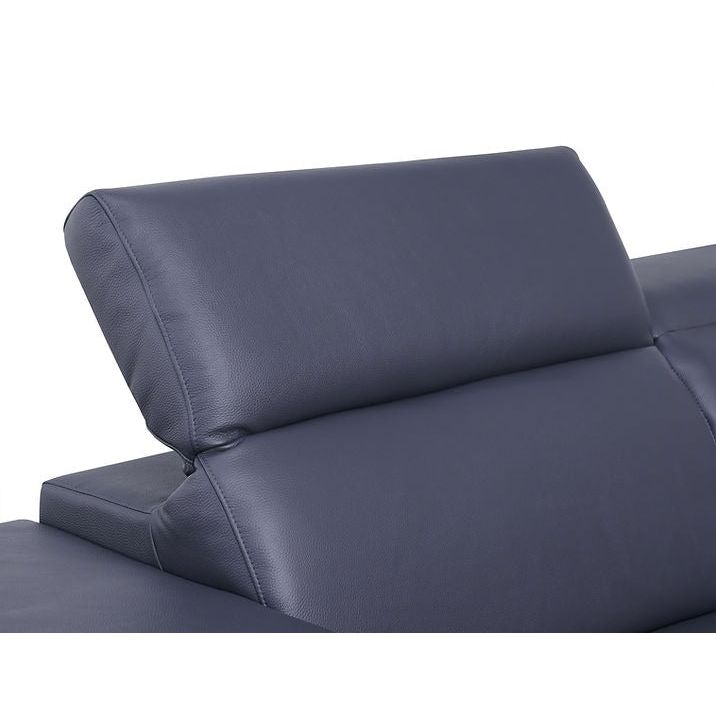 Favo Dark Navy Italian Leather Match Sofa and Loveseat Set, view 7