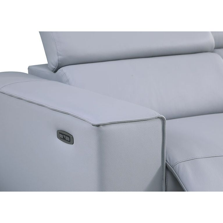 Picasso Light Blue Italian Leather Match 7-Piece Power Reclining Sectional, view 10