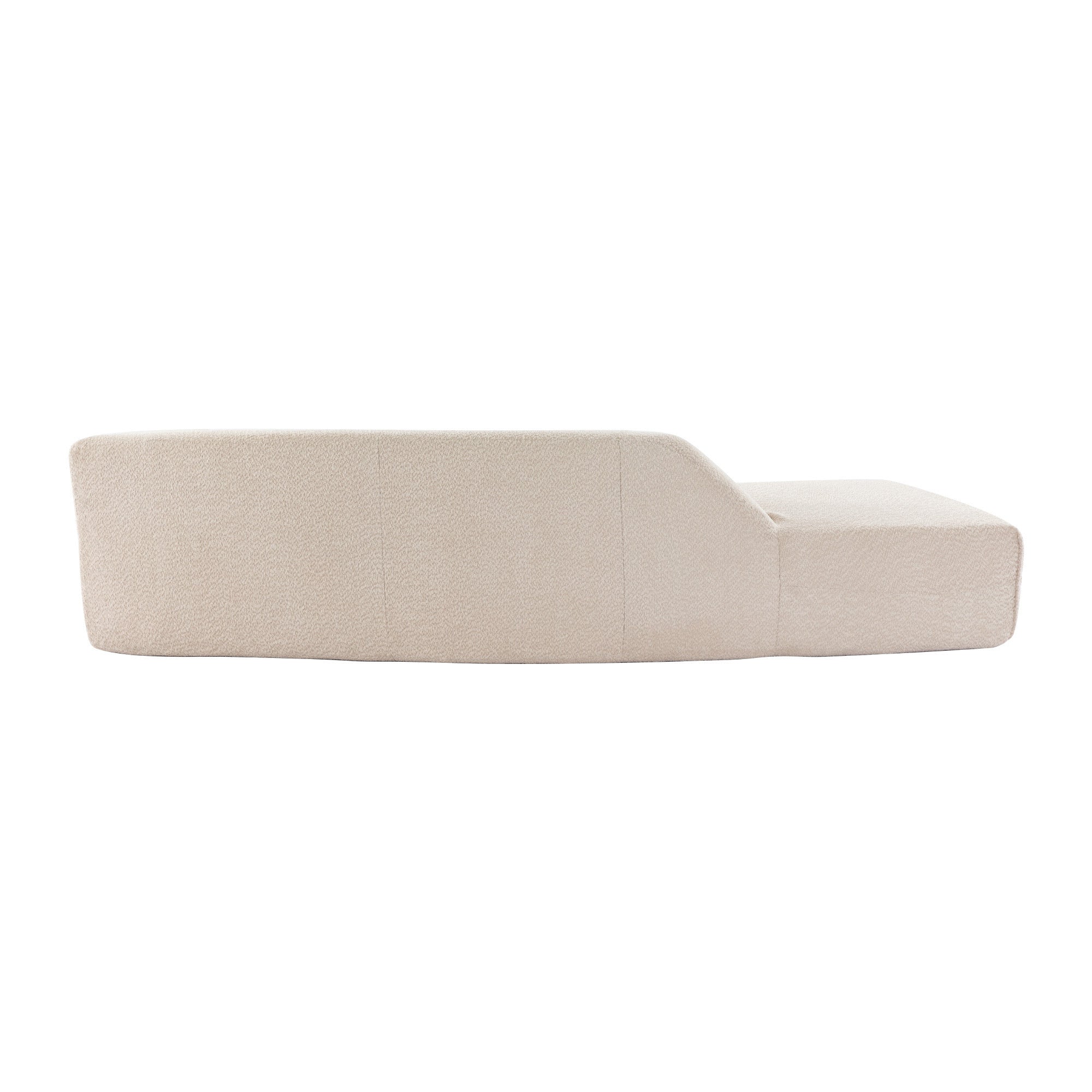 109.4" Beige Curved Chaise Lounge