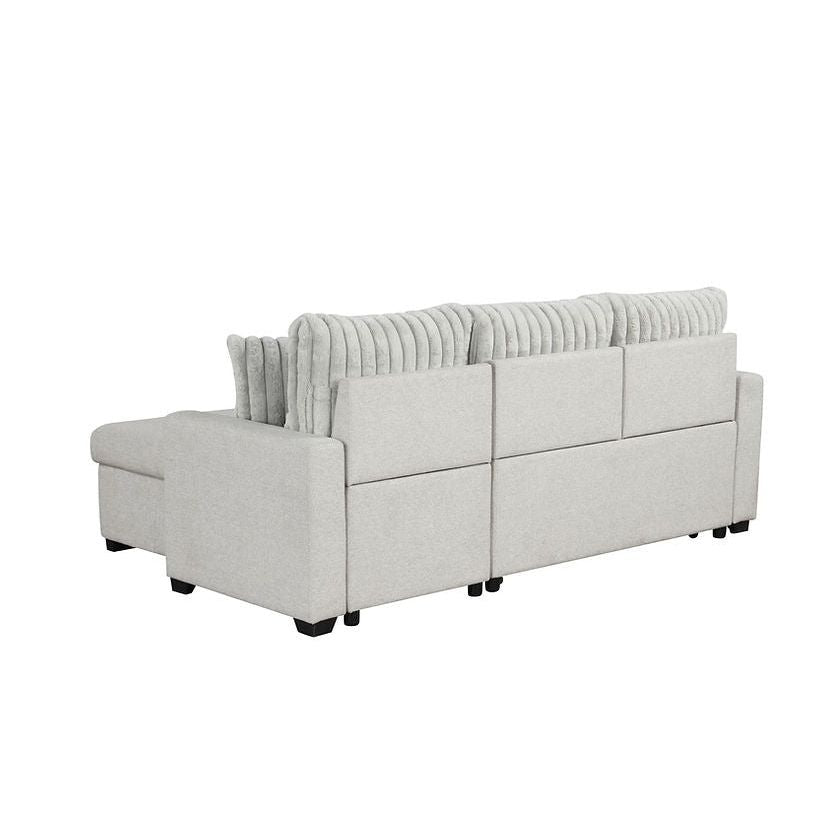 Nori Gray Sleeper Sectional with Storage Chaise, view 6