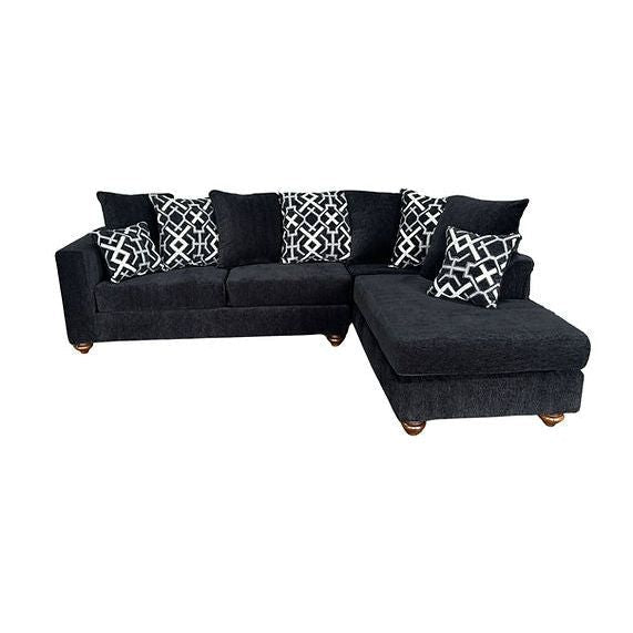 Graphite Black Sectional with Chaise, view 3