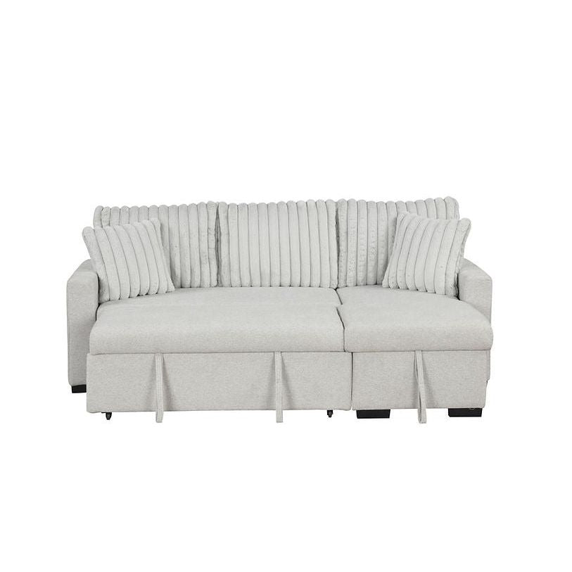 Nori Gray Sleeper Sectional with Storage Chaise, view 5