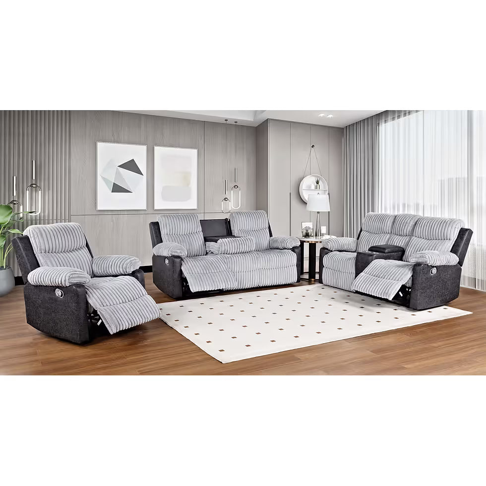 Lexy Gray Corduroy Reclining Set