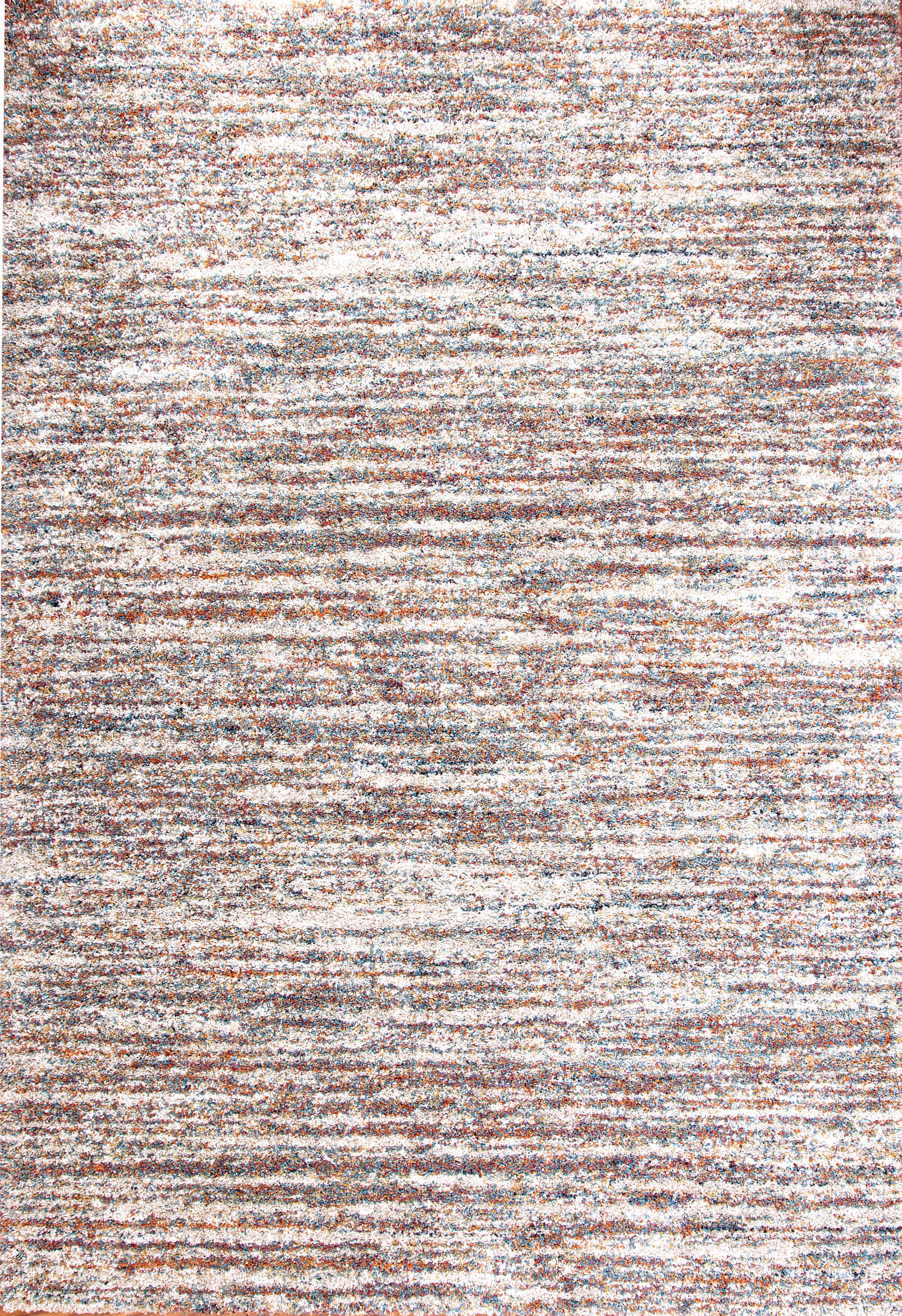 Ivory/Multi Striped Area Rug 5x8