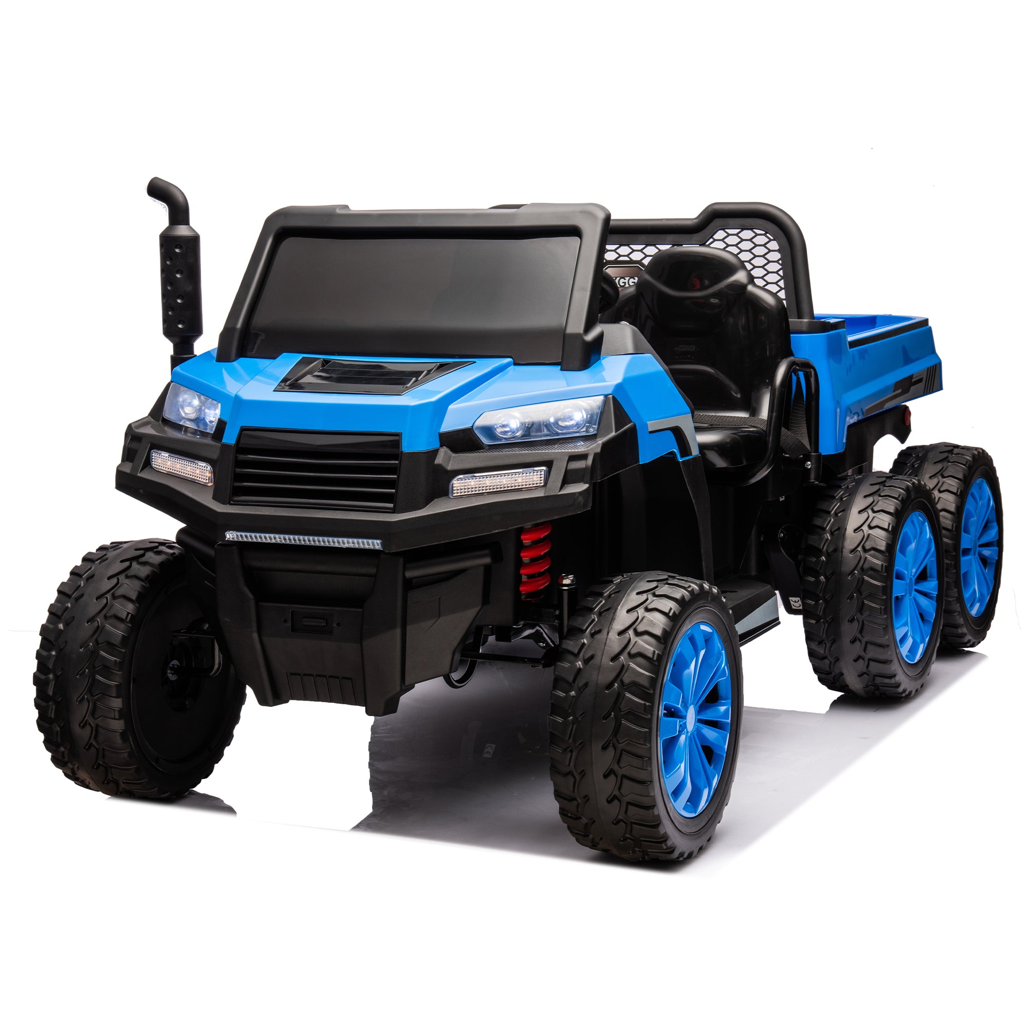24V 2-Seater UTV-XXL Ride On Truck with Dump Bed for kid,Ride On 4WD UTV with 6 Wheels,Foam Tires, Suitable for Off-Roading,remote control,Three-Point Safety Harness