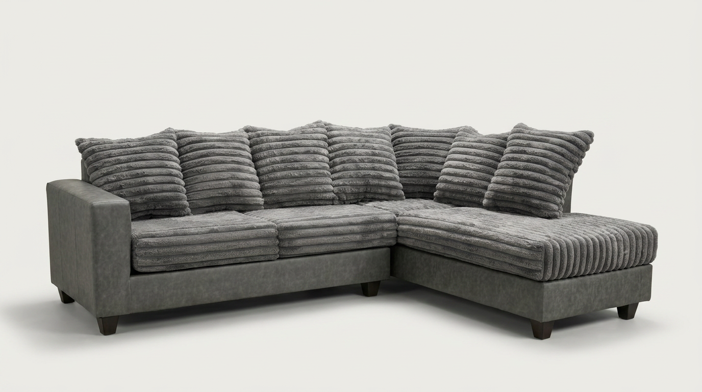 Costa Castle Corduroy Sectional with Chaise, view 2