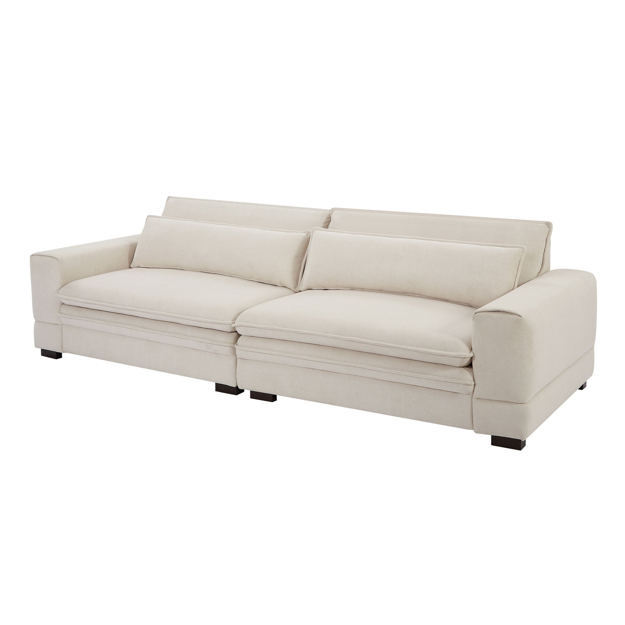 Beige Mid-Century Sofa