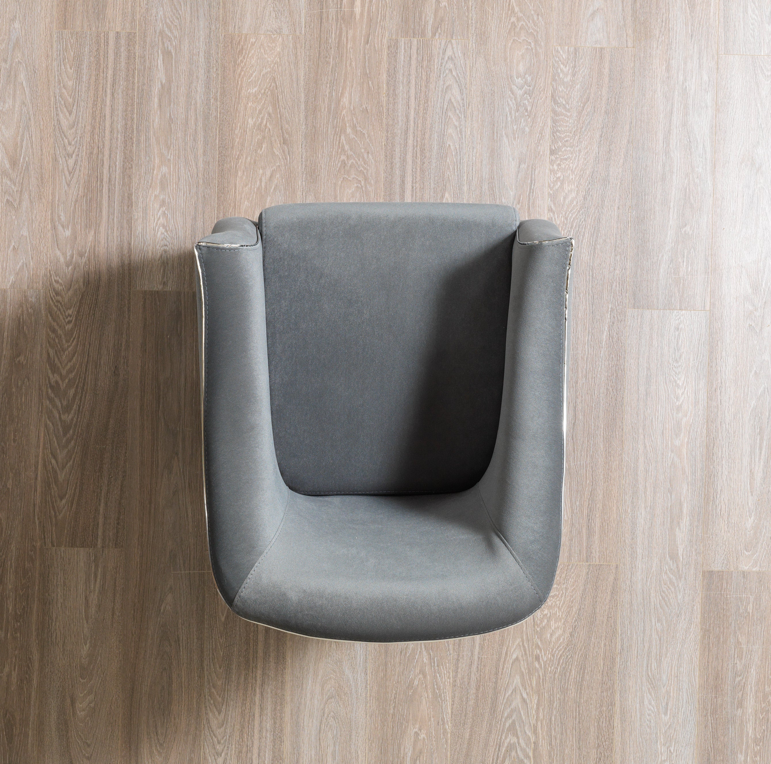 Belinda Gray Velvet Chair, view 6