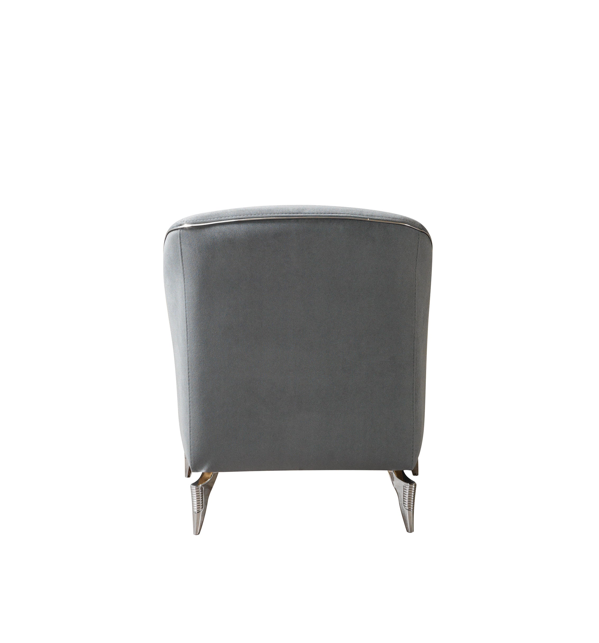 Belinda Gray Velvet Chair, view 4