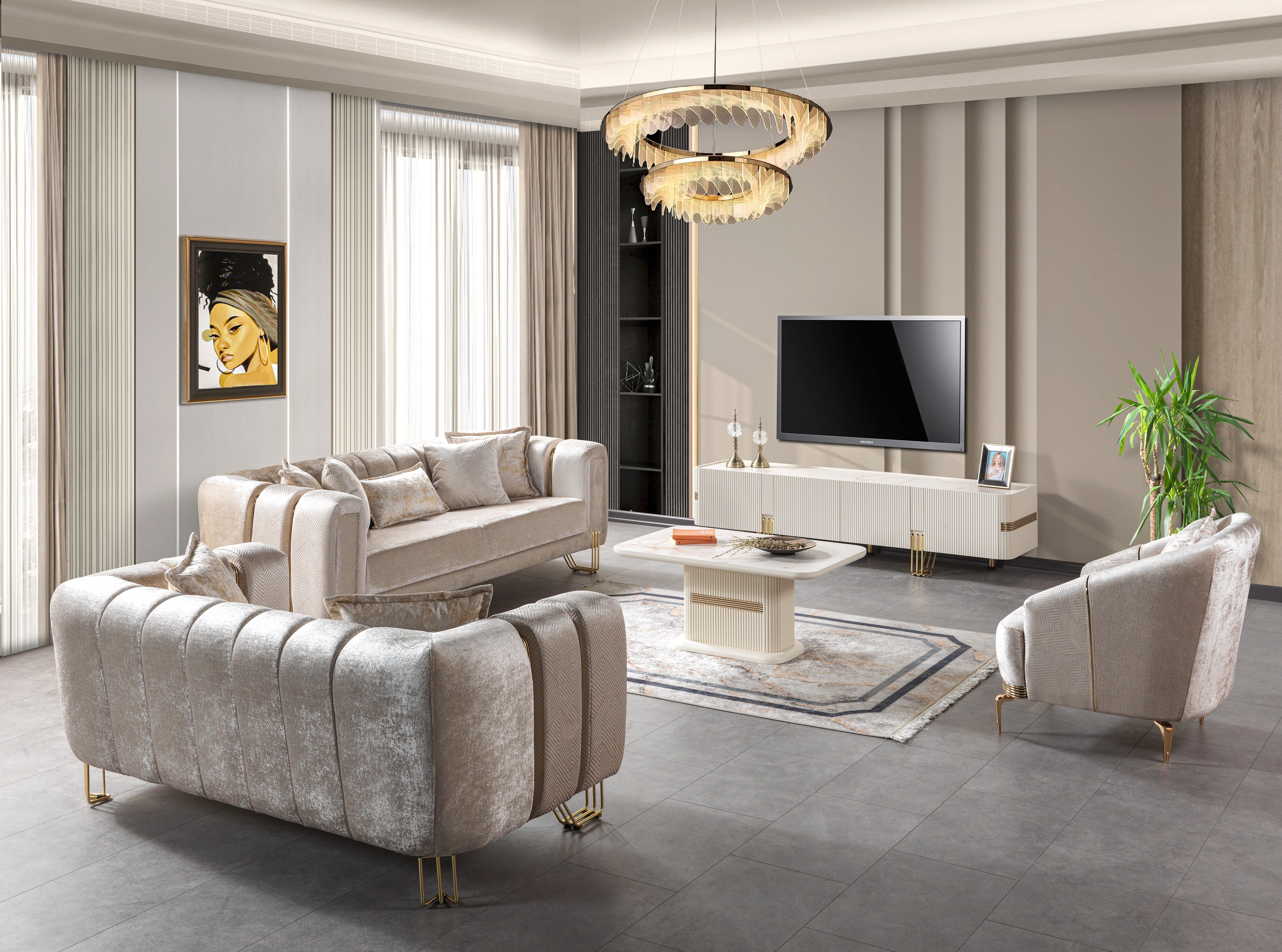 Santana Ivory Coffee Table, view 2