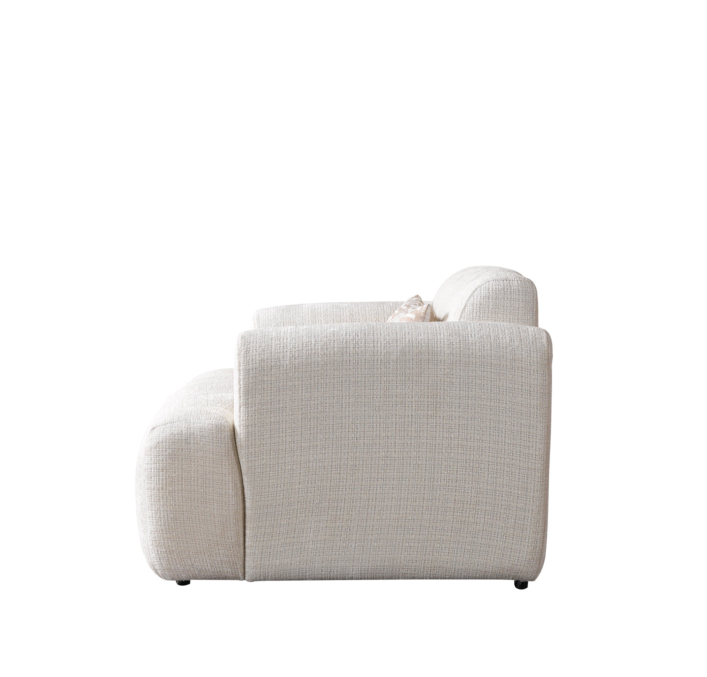 Yulia Ivory Boucle Chair, view 7