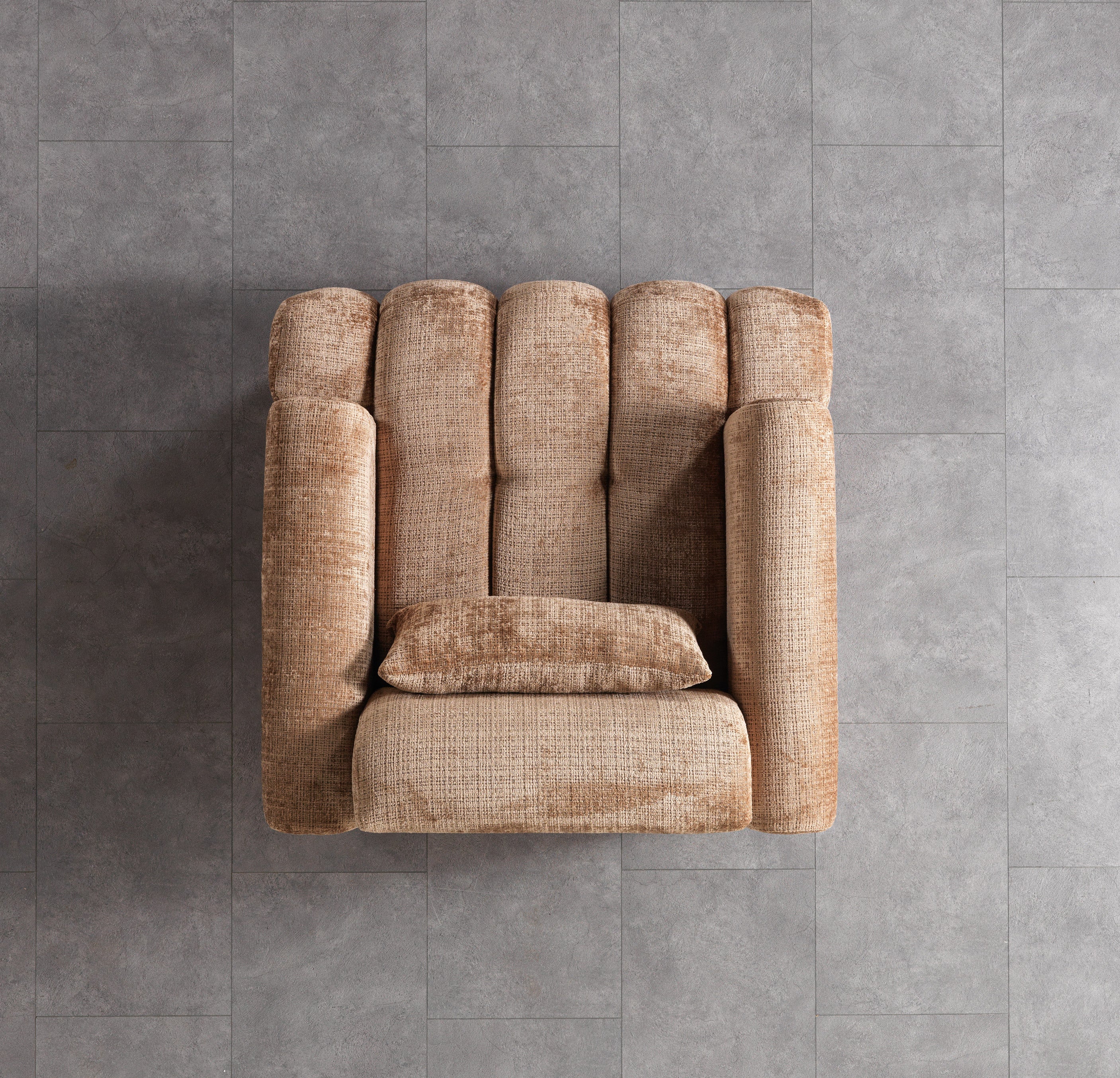 Yulia Coffee Boucle Chair, view 6