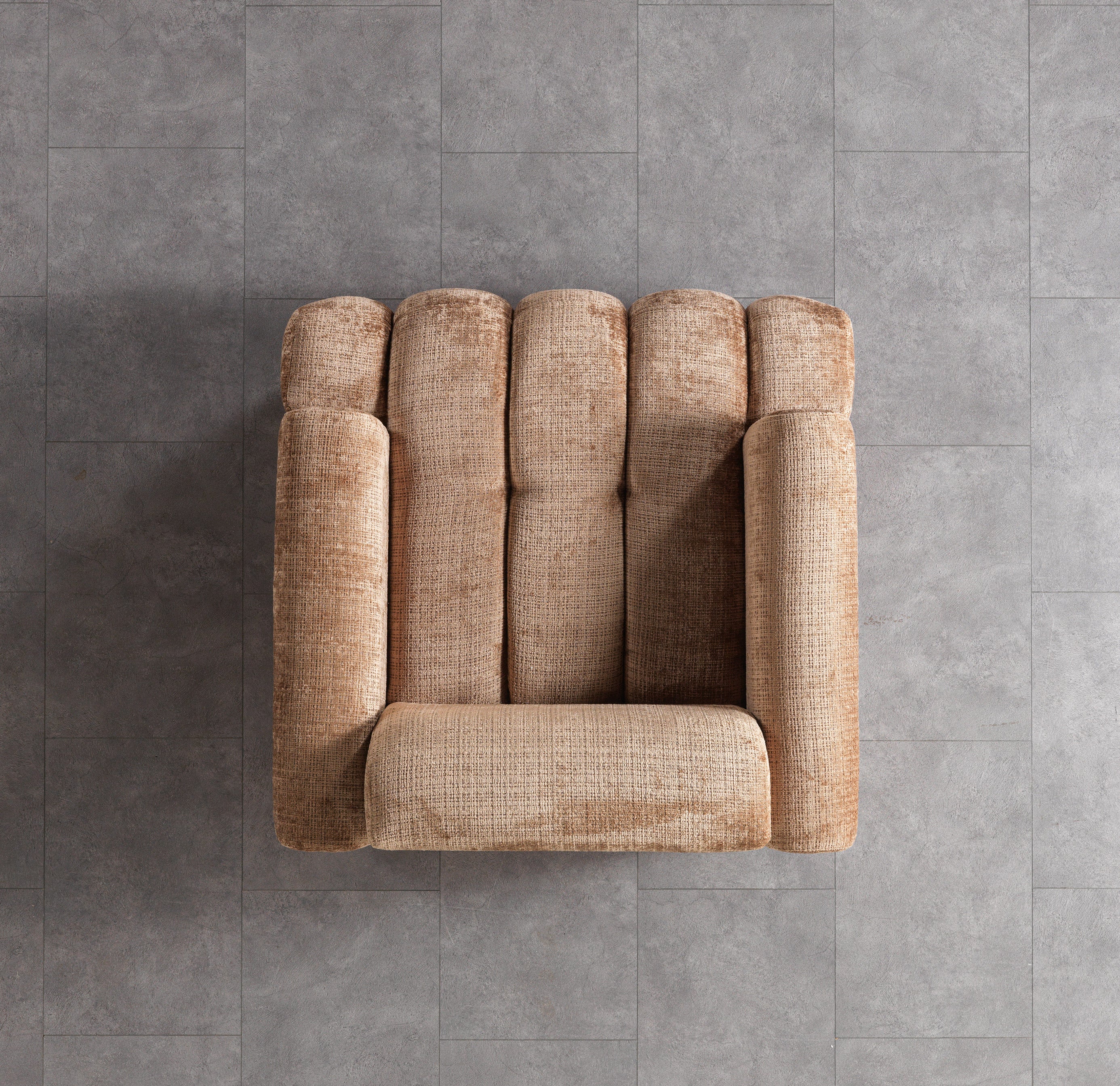 Yulia Coffee Boucle Chair, view 5